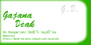 gajana deak business card